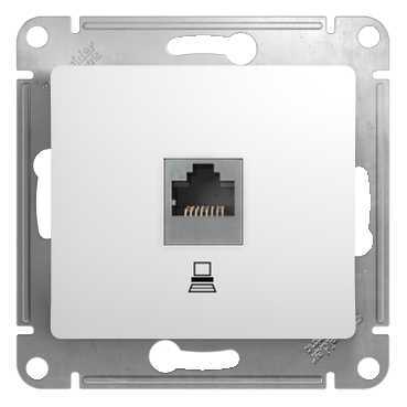Systeme Electric Glossa Бел Розетка компьютерная RJ45 кат.5E