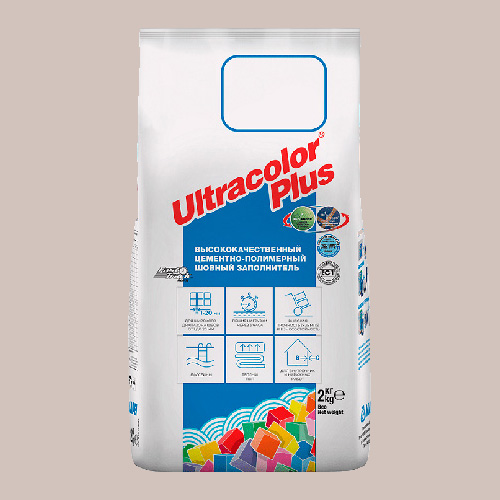 Затирка швов цементная Mapei Ultracolor Plus №123 Античный белый 2кг