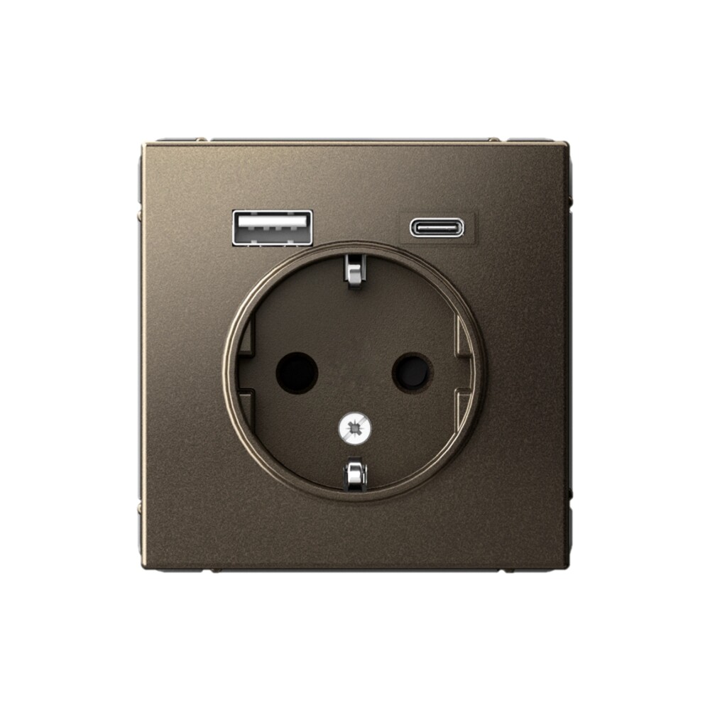 Systeme Electric ArtGallery Мокко Розетка 16А с 2 USB A+C, 5В/2,4А/3,0А, 2х5В/1,5А, механизм