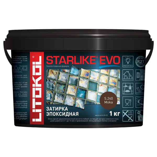 Эпоксидная затирка для плитки Litokol Starlike Evo S.240 Moka, 1 кг