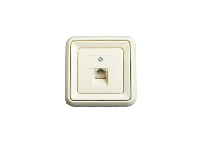 Elso Fsh Беж Накладка розетки ТЛФ/комп 1-ой с комби рамкой