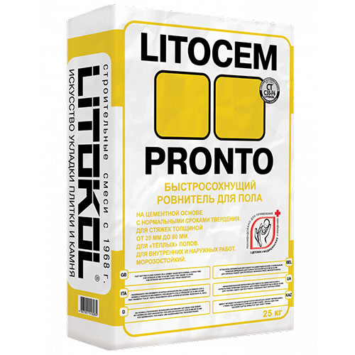 Ровнитель для пола Litokol Litocem Pronto, мешок 25 кг