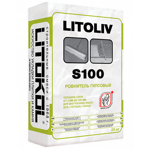 Ровнитель для пола Litokol Litoliv S100 серый, 25 кг