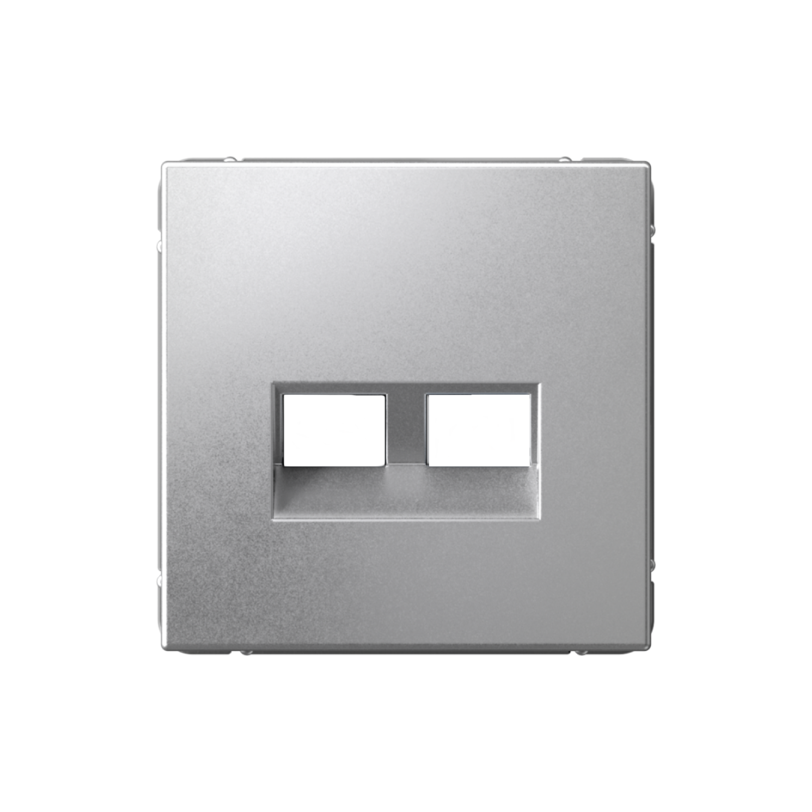 Systeme Electric ArtGallery Алюминий Накладка двойная для информационных функций типа Keystone