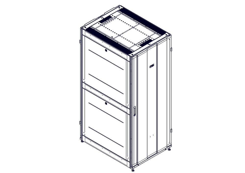 Systeme Electric Шкаф Systeme Electric, серия Uniprom, 42U-800/1070, боковые панели 4шт, черный