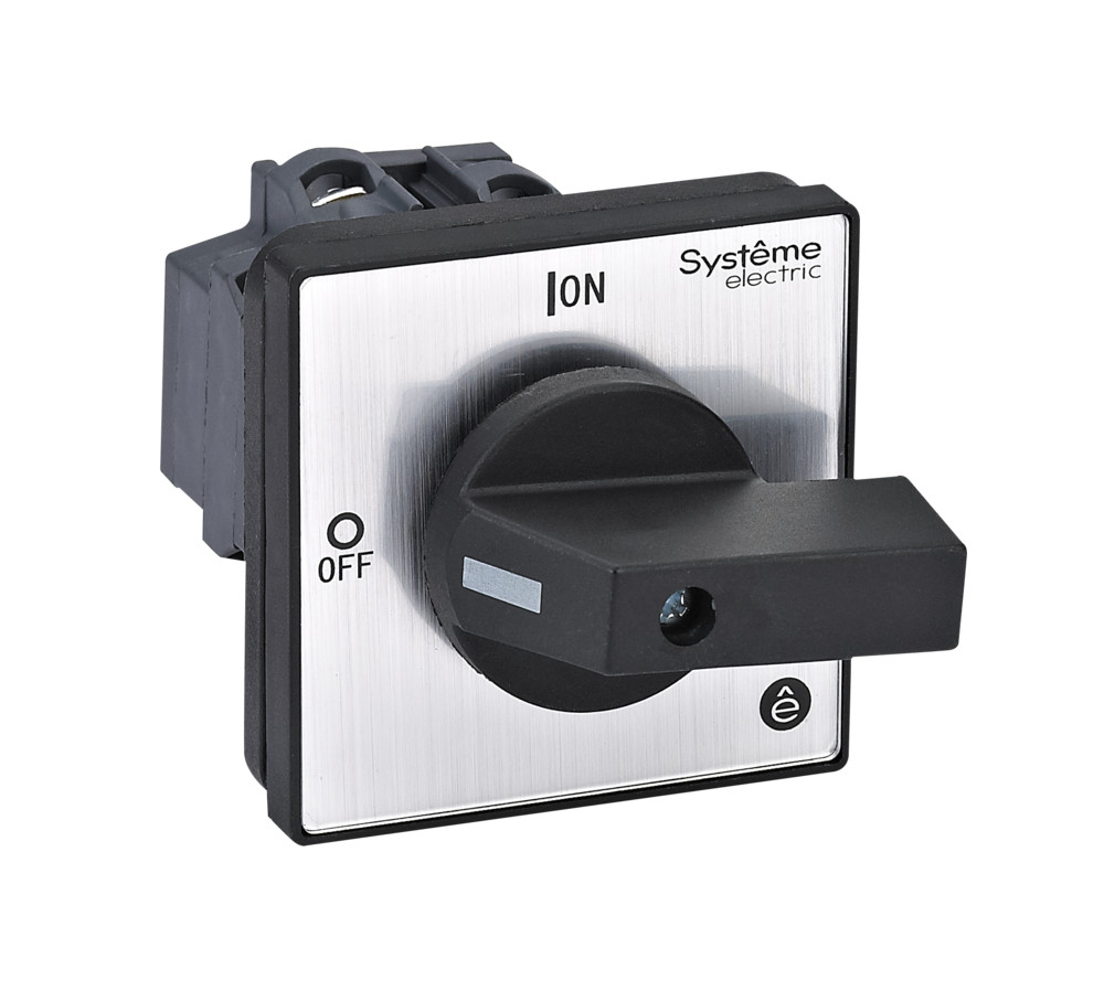 Systeme Electric SystemePact MSD  Выключатель-разъединитель 4P 20A IP20 с чёрной рукояткой на дверцу 4 винтами