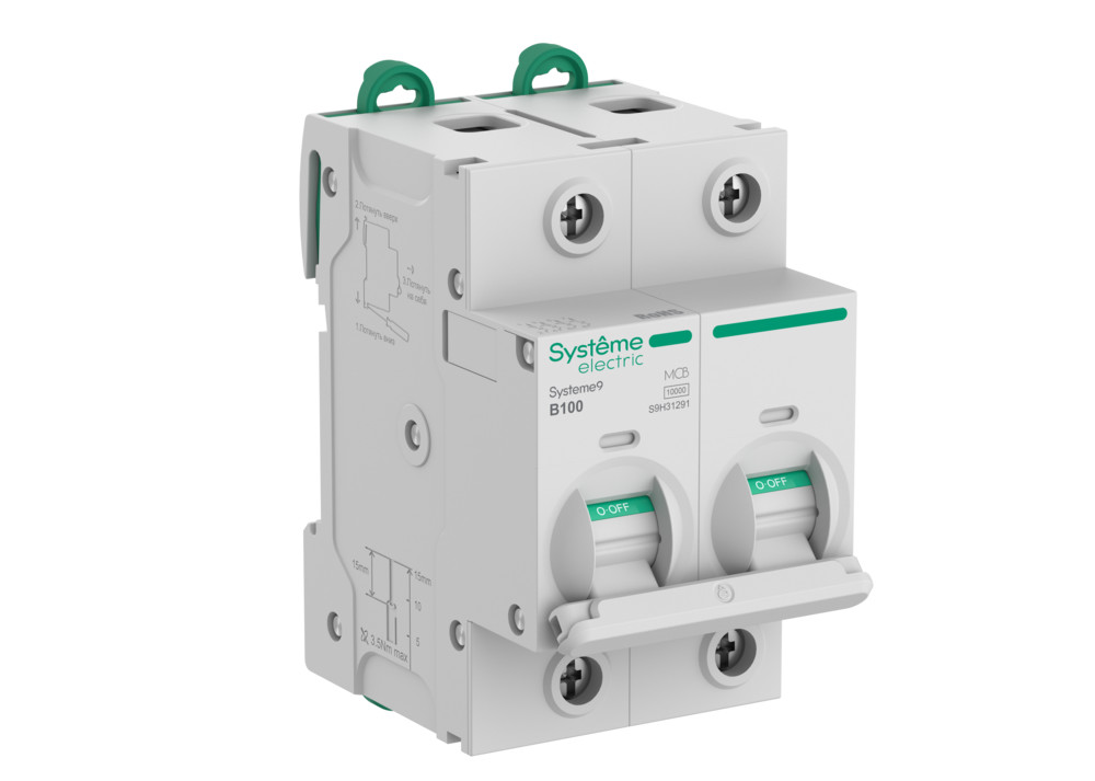 Systeme Electric Systeme9 Автоматический выключатель (АВ) 27мм B 100A 2P 10 kA 400В