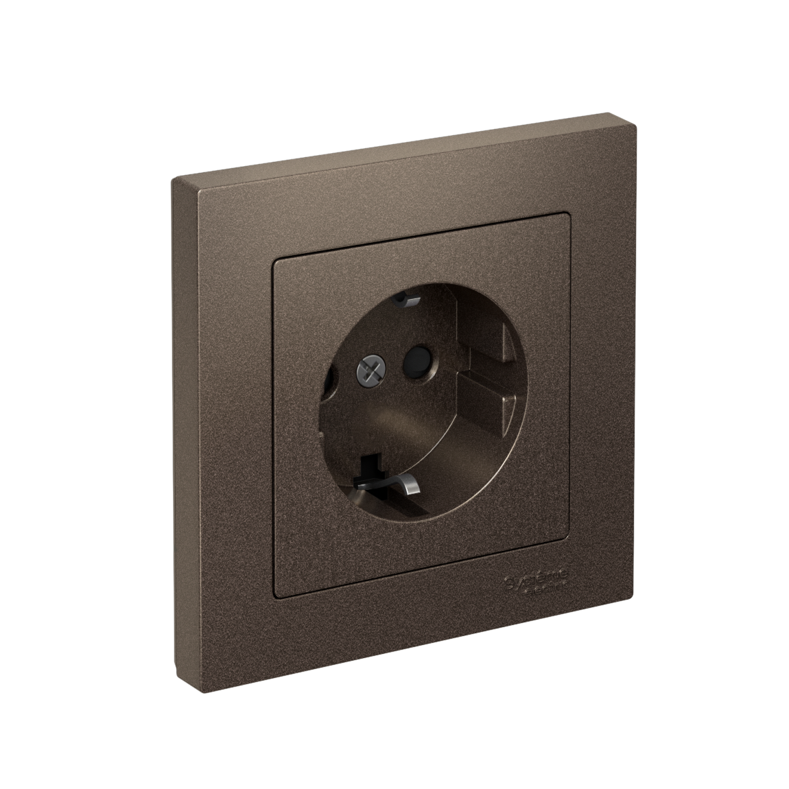 Systeme Electric AtlasDesign Мокко Розетка с заземлением со шторками, 16А, в сборе, быстрозажим. клем.