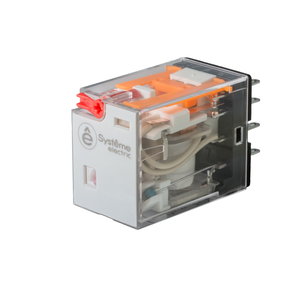 Systeme Electric Реле 6A 4CO 110VAC тест кнопка LED