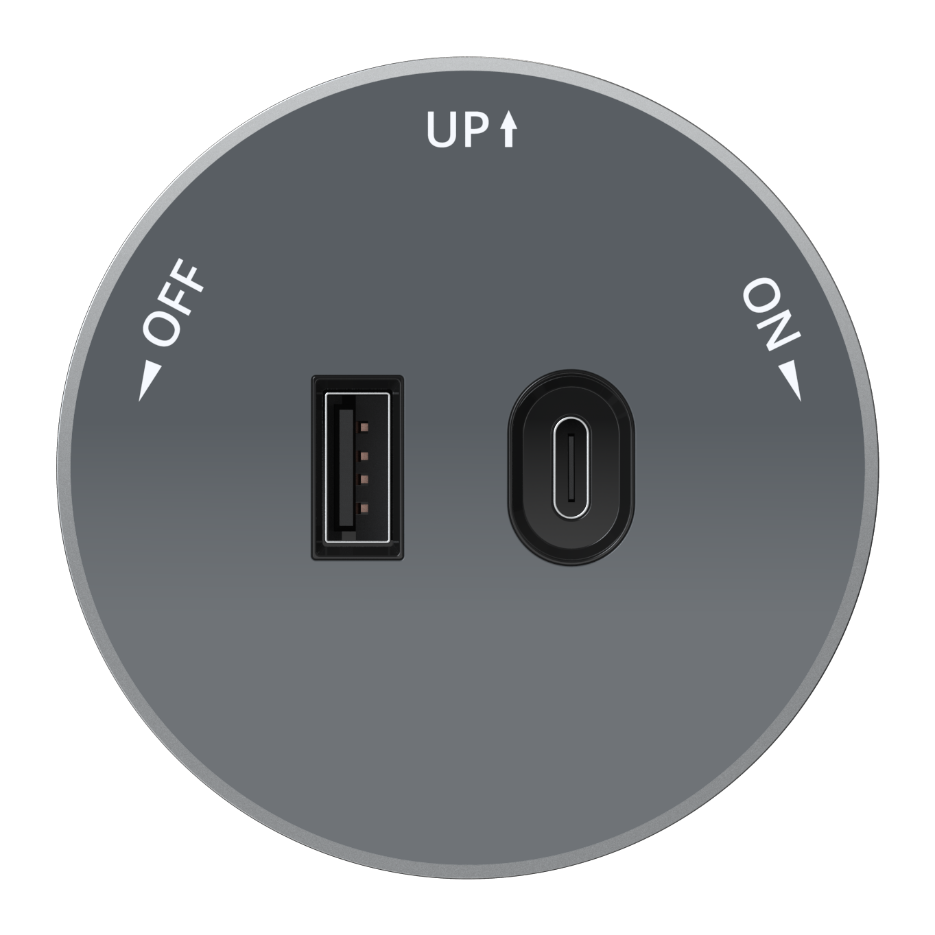 Systeme Electric MultiTrack Графит Розетка 2хUSB (тип А+С) 18Вт, 5В/3А