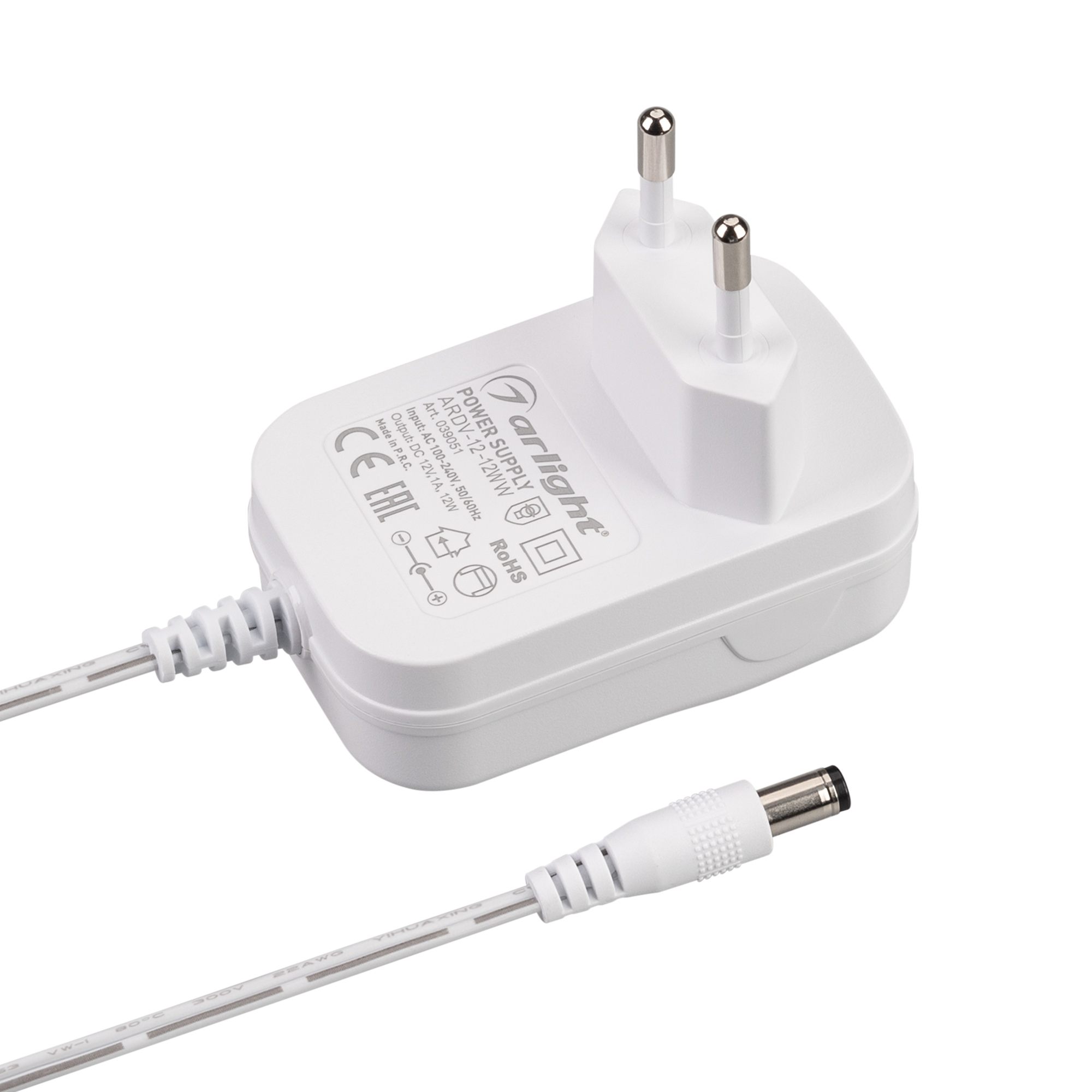 Arlight Блок питания ARDV-12-12WW (12V, 1A, 12W) (Адаптер, 3 года)