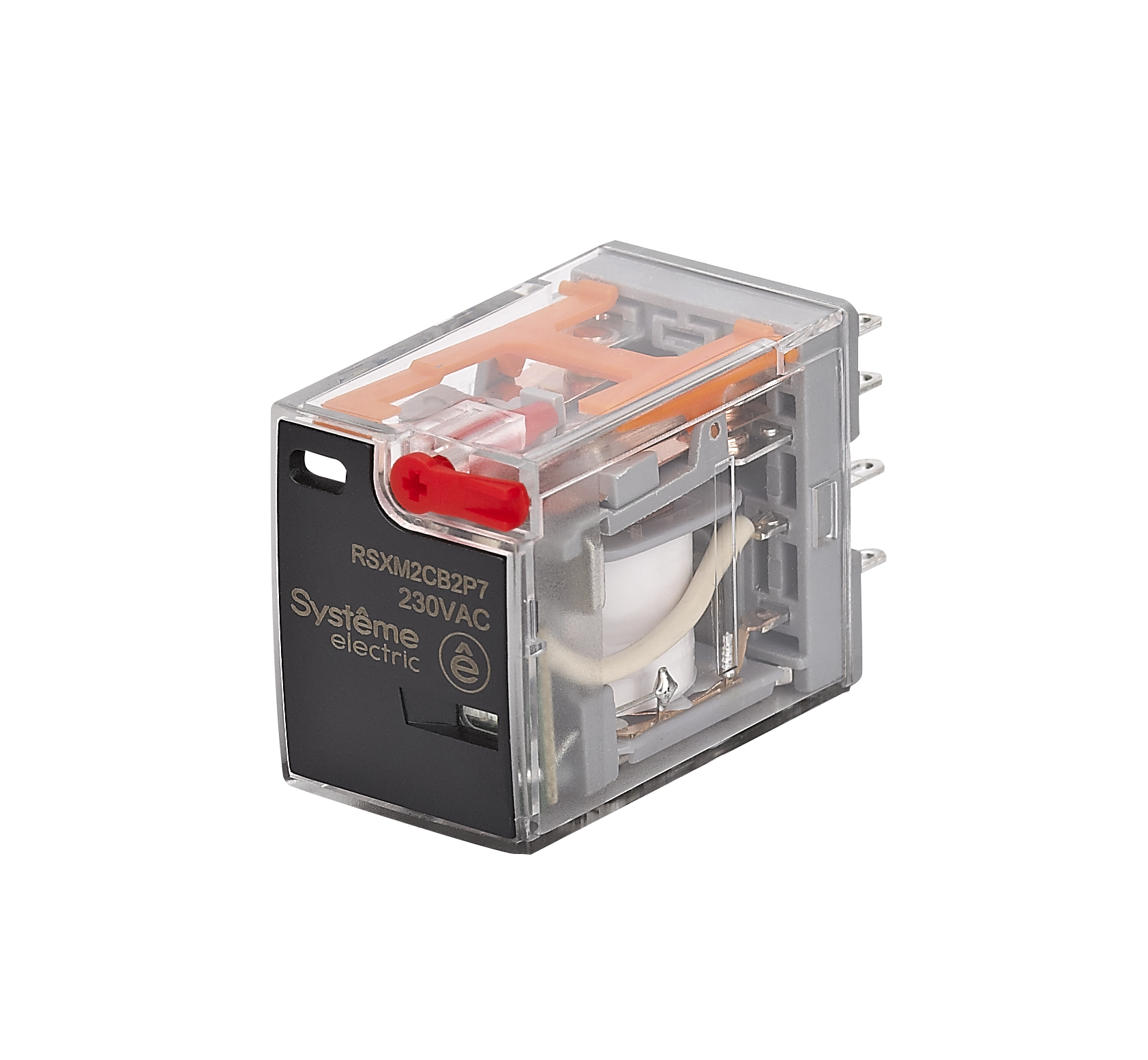 Systeme Electric Реле 10A 2CO 230VAC тест кнопка LED