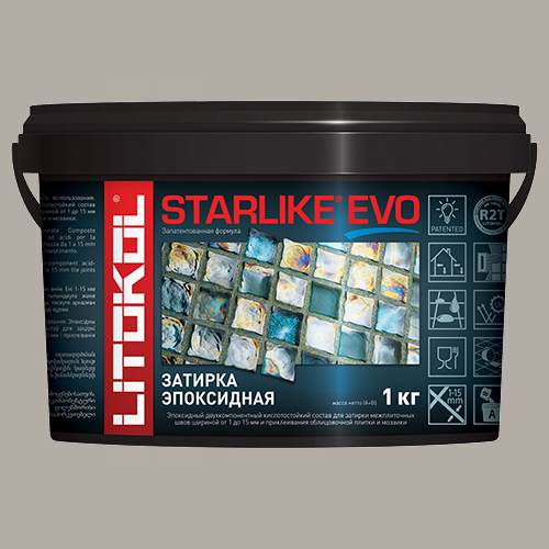 Эпоксидная затирка для плитки Litokol Starlike Evo S.210 Greige, 1 кг