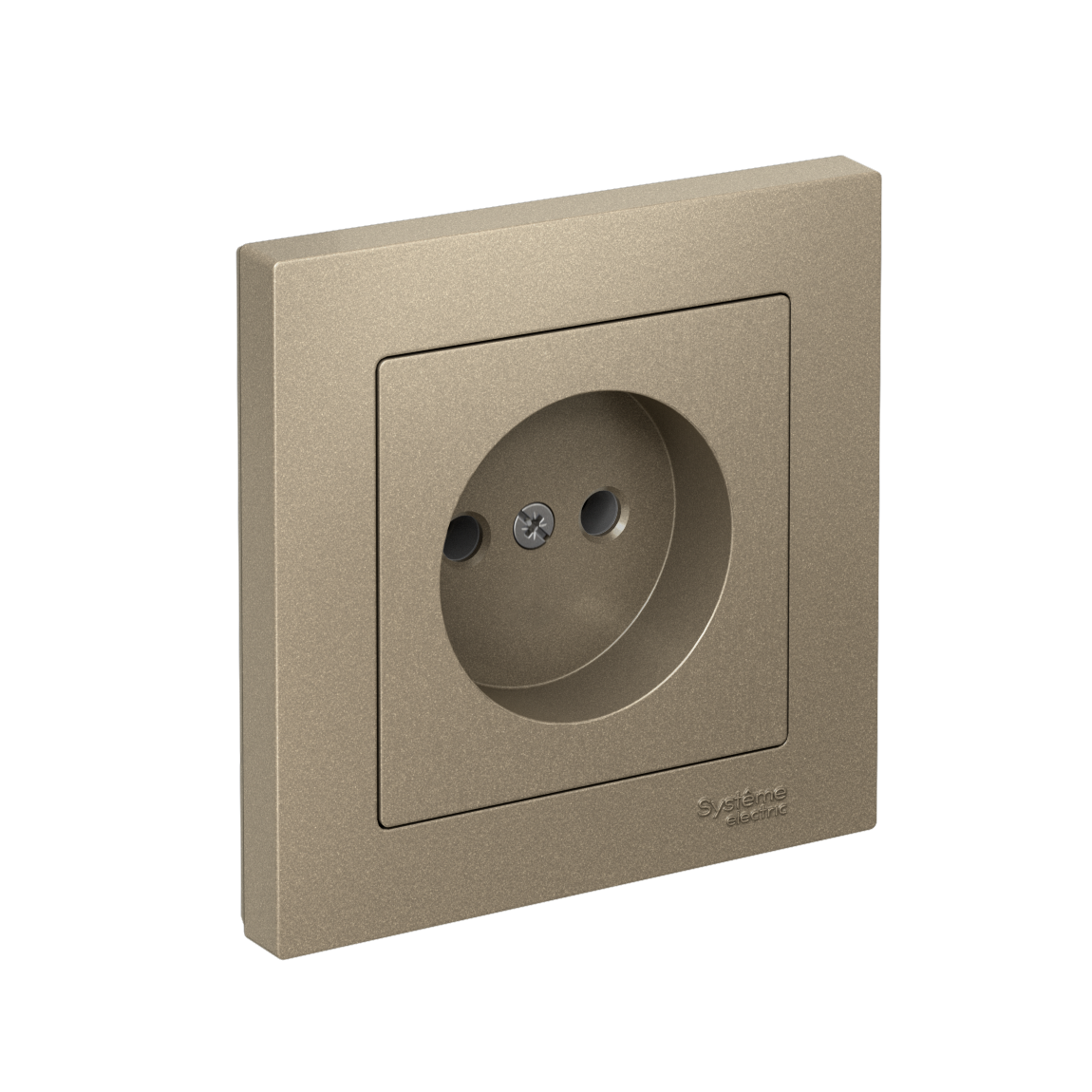 Systeme Electric AtlasDesign Шампань Розетка без заземления, 16А, в сборе, быстрозажим. клем.