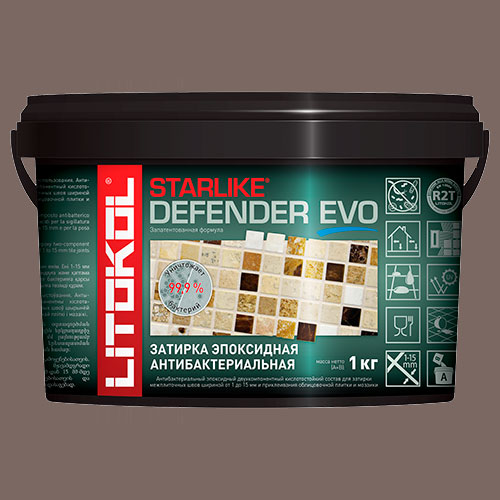 Эпоксидная затирка для плитки Litokol Starlike Defender EVO S.230 CACAO, 1 кг