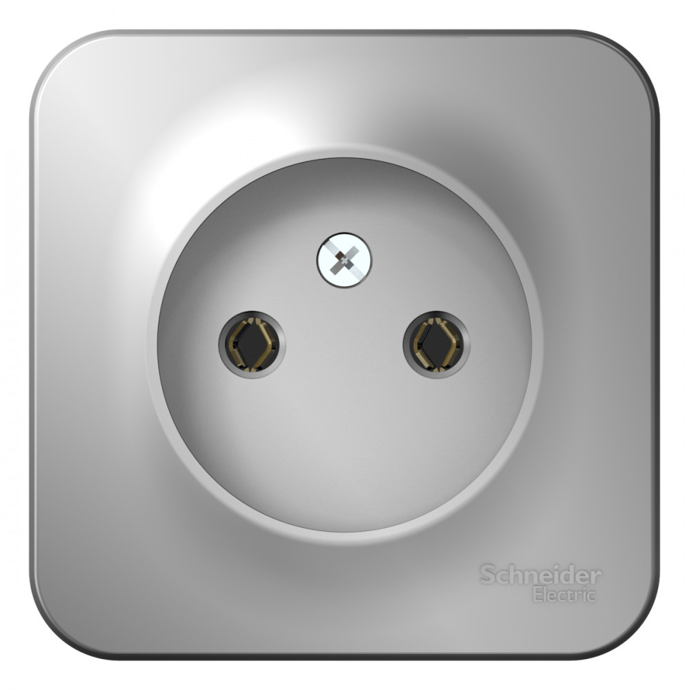 Systeme Electric Blanca наруж Алюминий Розетка б/з без шторок, 16А, 250В