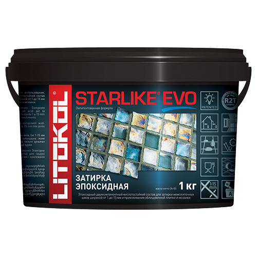 Эпоксидная затирка для плитки Litokol Starlike Evo S.100 Bianco Assoluto, 1 кг