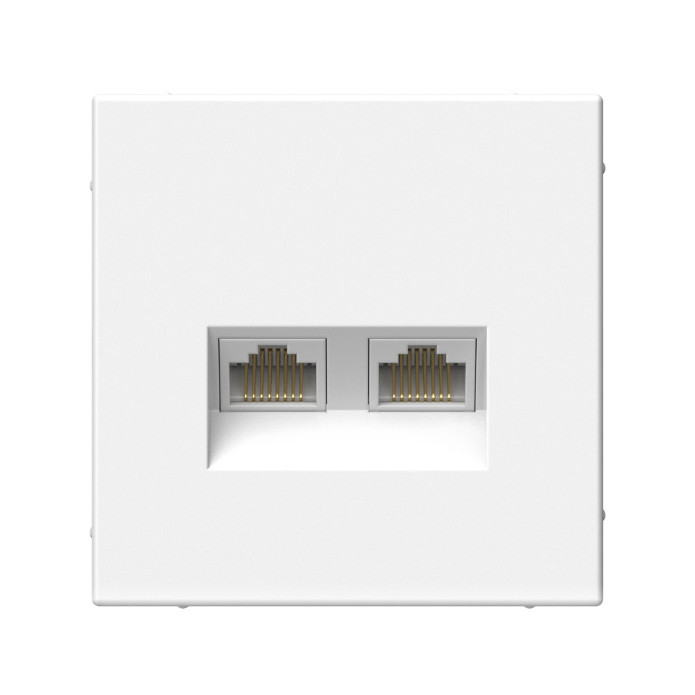 Systeme Electric ArtGallery Лотос Розетка двойная компьютерная RJ45+RJ45, кат.6А, механизм