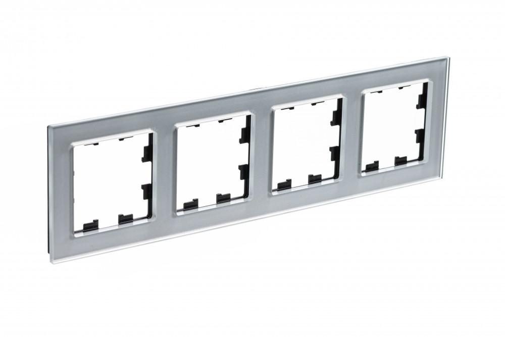 Systeme Electric AtlasDesign Nature Стекло алюминий Рамка 4-ая