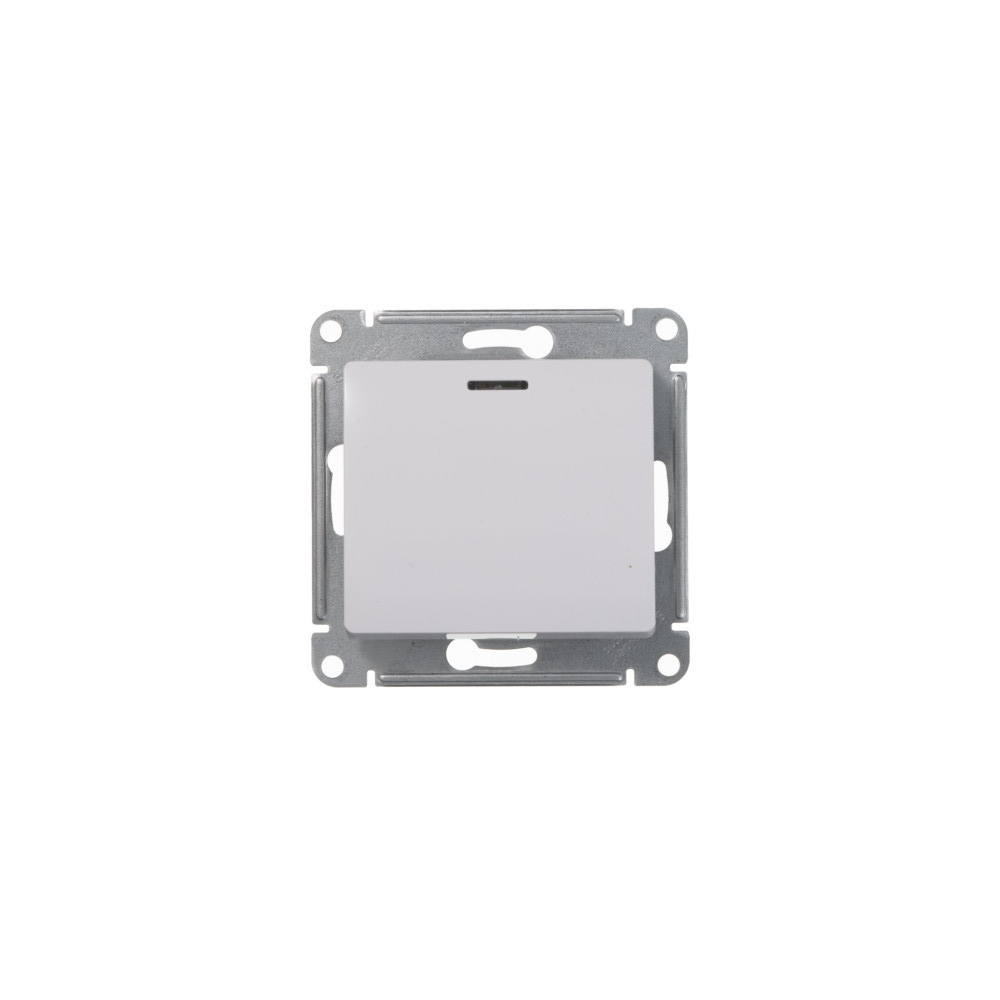 Systeme Electric Glossa Бел Переключатель 1-клавишный с подсветкой, сх.6а, 10АХ