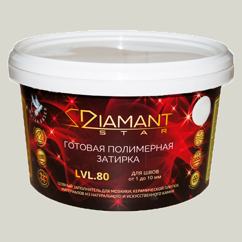 Затирка швов полимерная Diamant Star LVL.80 804 Серебристо-серый, 2кг