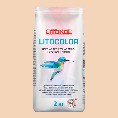 Затирка швов цементная Litokol Litocolor L.21 Светло-бежевый, алюм.мешок 20 кг