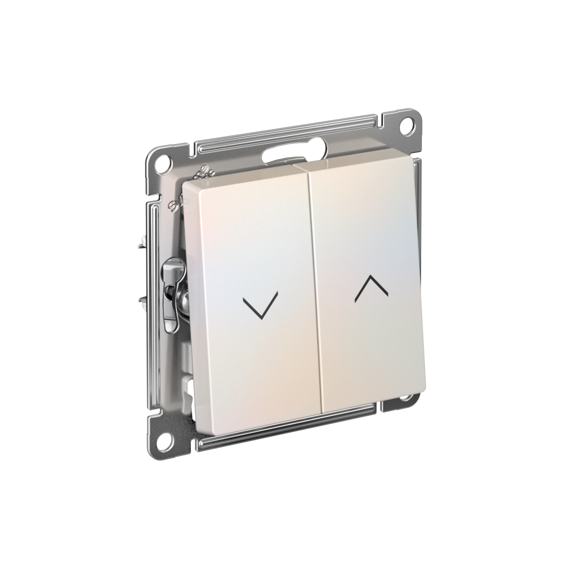 Systeme Electric AtlasDesign Жемчуг Выключатель 2-клавишный жалюзи, 10А, механизм