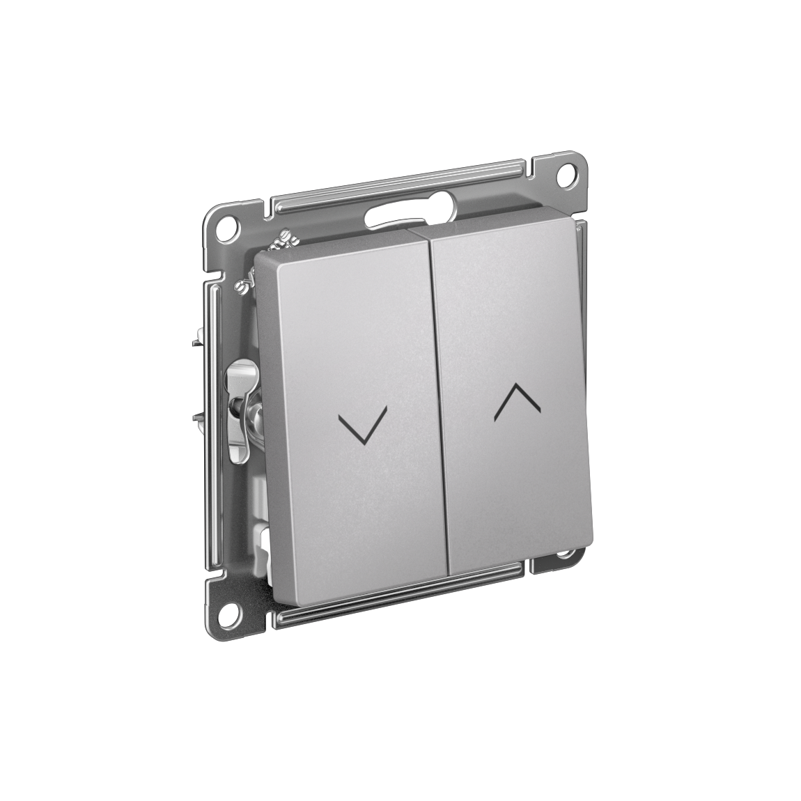 Systeme Electric AtlasDesign Алюминий Выключатель 2-клавишный жалюзи, 10А, механизм