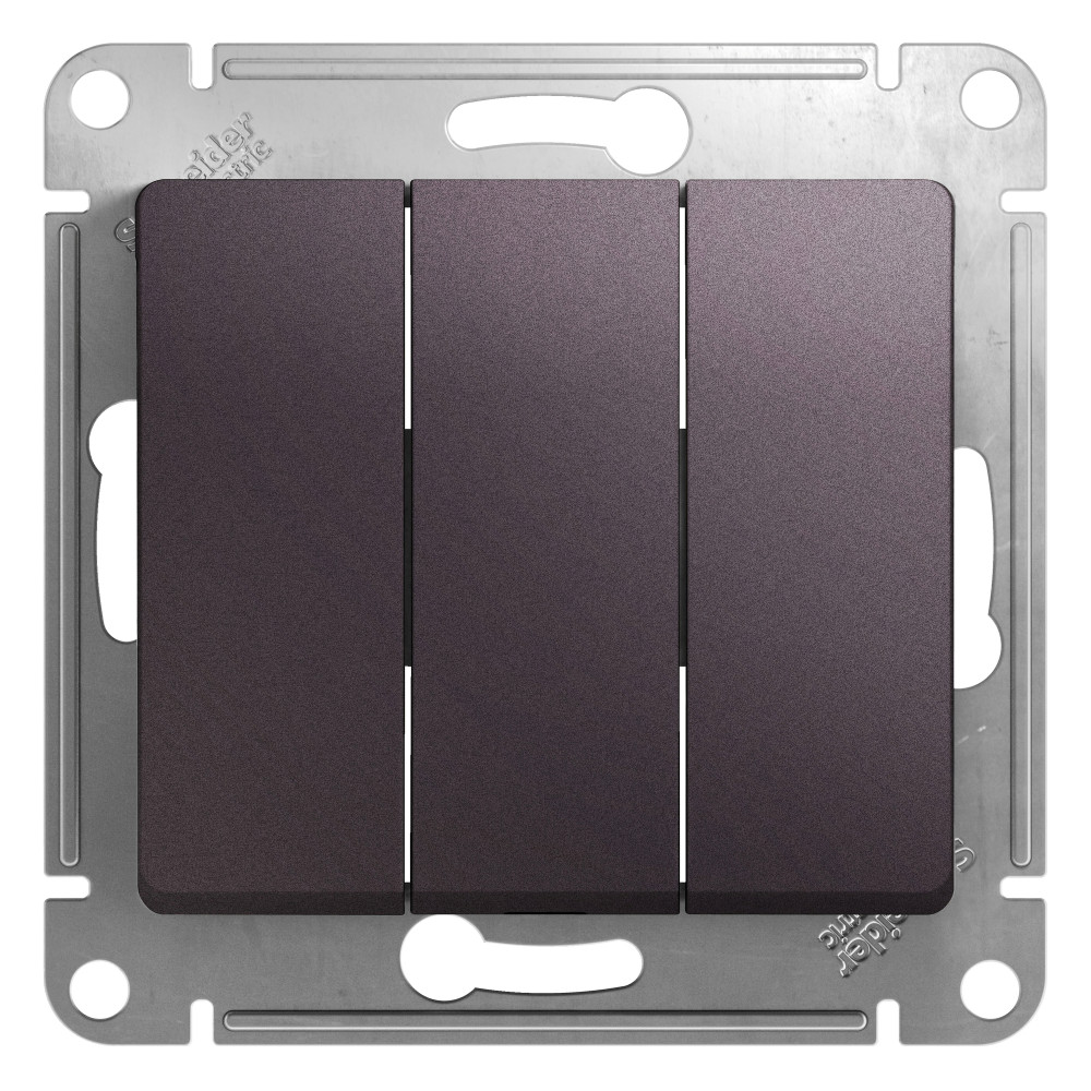 Systeme Electric Glossa Сиреневый туман Выключатель 3-клавишный, сх.3, 10AX