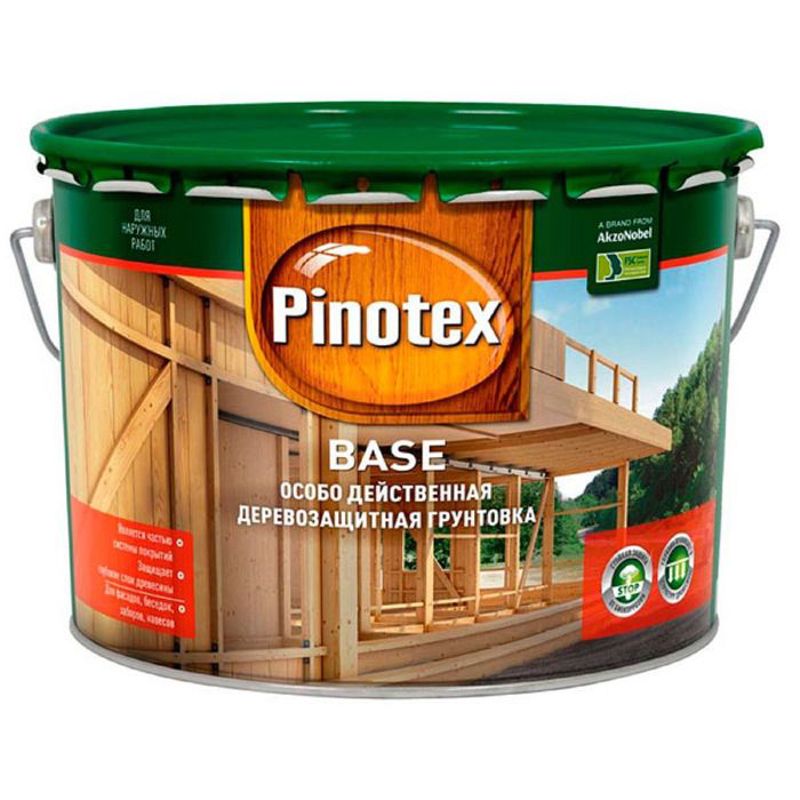 Грунт для дерева Pinotex Base бесцветный, 2,7 л