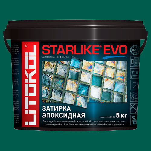 Эпоксидная затирка для плитки Litokol Starlike Evo S.430 Verde Pino, 5 кг