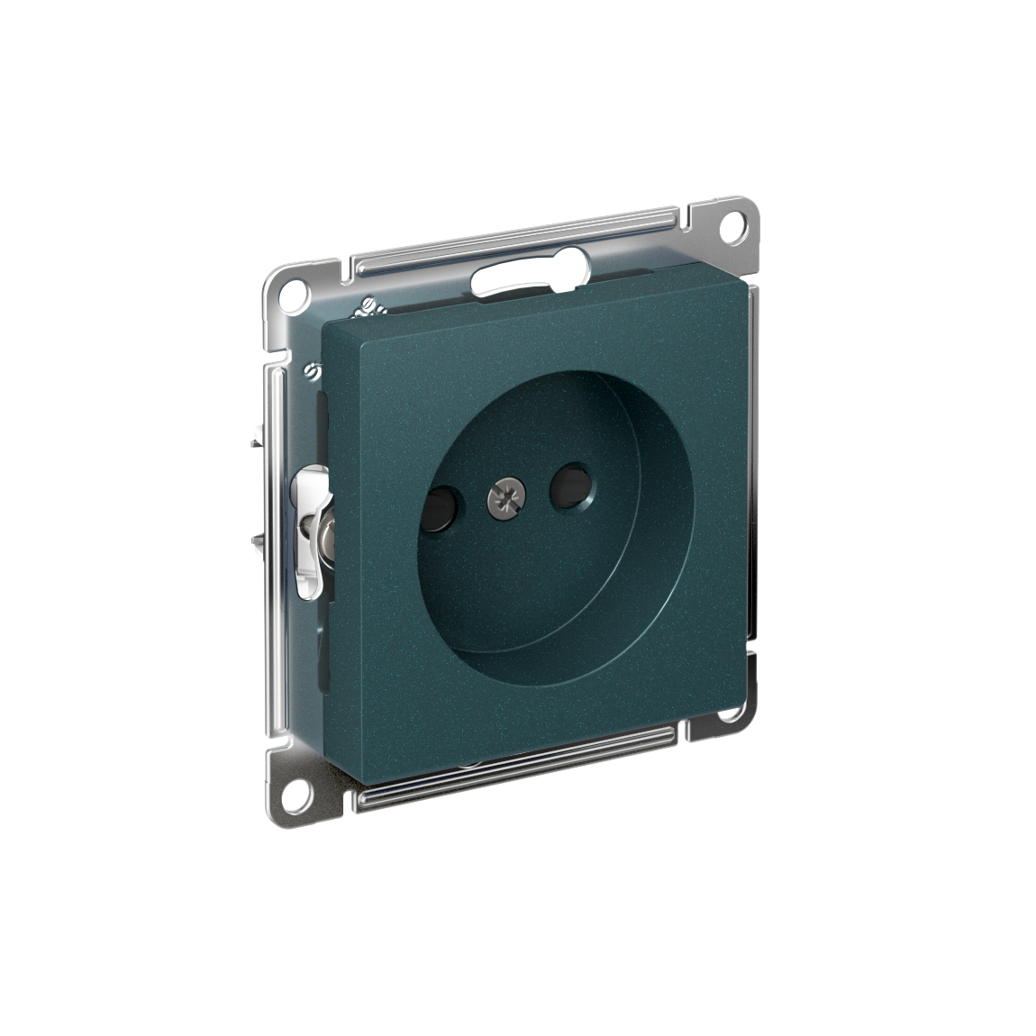 Systeme Electric AtlasDesign Изумруд Розетка без заземления со шторками, 16А, мех., быстрозажим. клем.