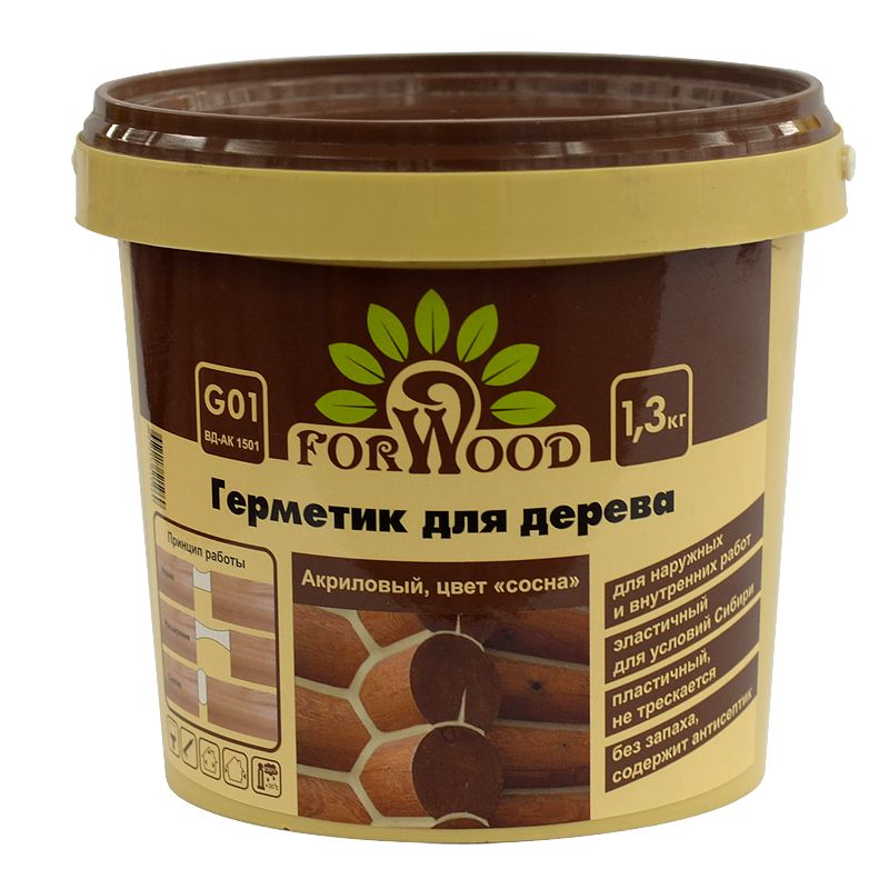 Герметик для дерева Forwood (сосна), 1,3 кг