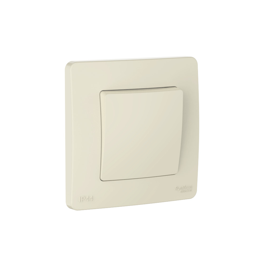 Systeme Electric Blanca внутр Молочный Переключатель 1-клавишный IP44, 10A, 250В