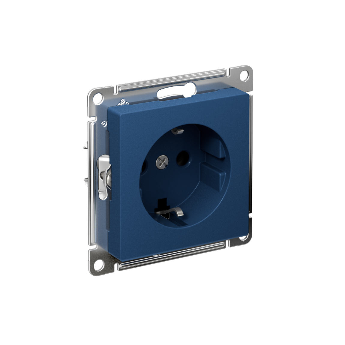 Systeme Electric AtlasDesign Аквамарин Розетка с заземлением, 16А, мех., быстрозажим. клем.