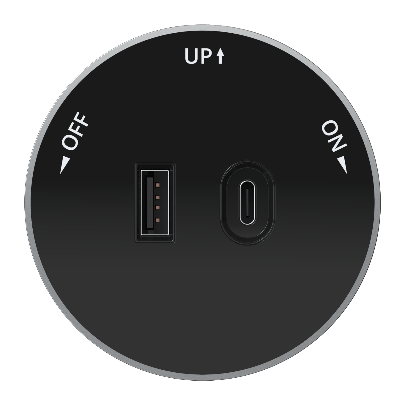 Systeme Electric MultiTrack Антрацит Розетка 2хUSB (тип А+С) 18Вт, 5В/3А