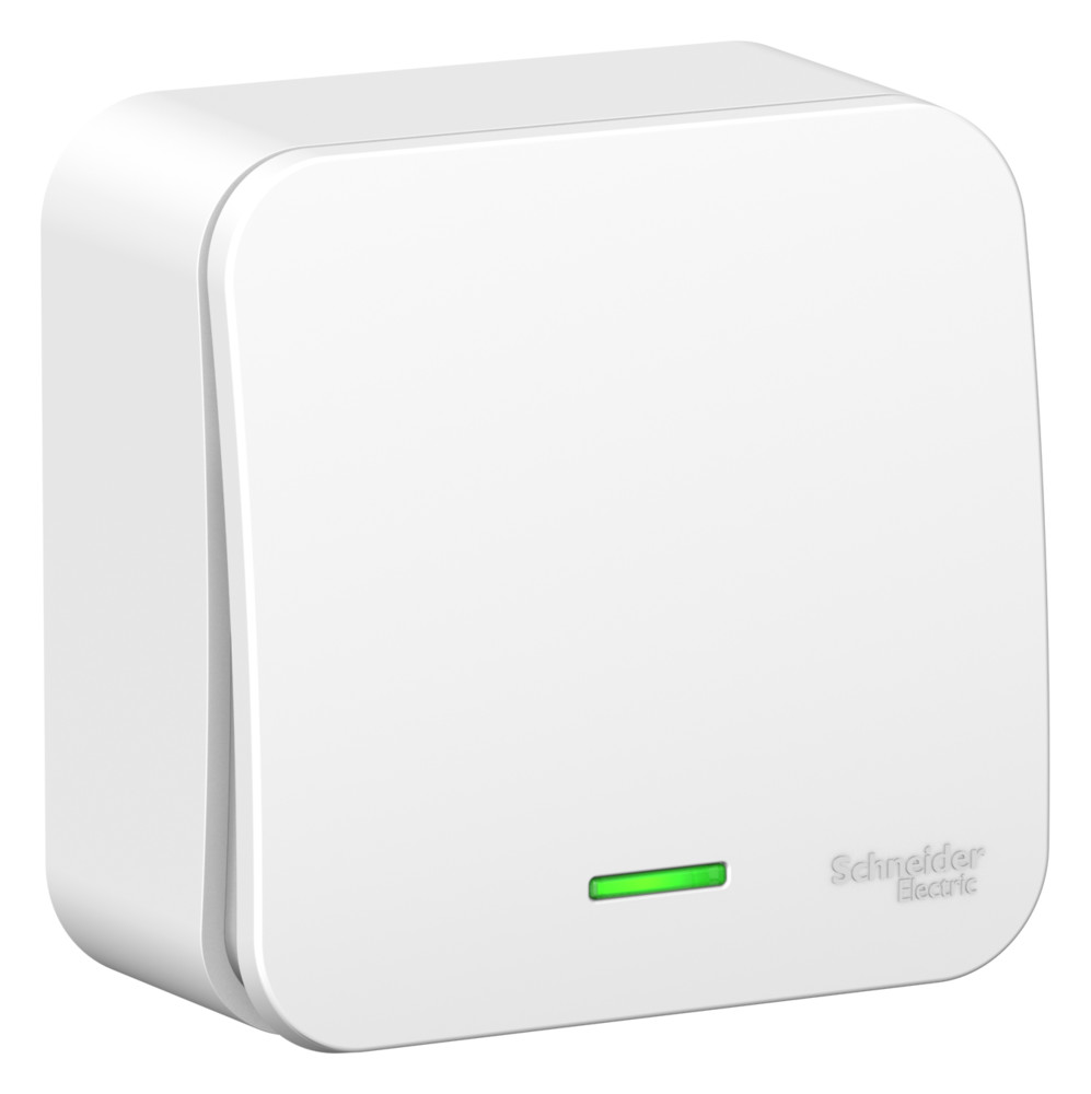 Systeme Electric Blanca наруж Бел Выключатель 1-клавишный с подсветкой, 10А, 250B
