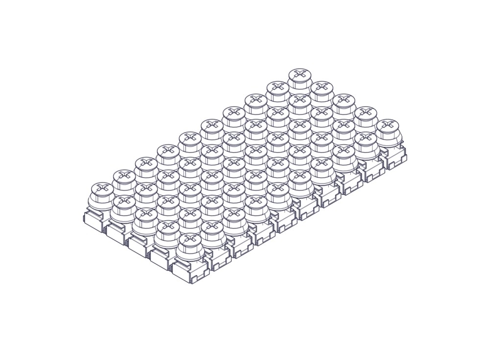Systeme Electric Монтажный комплект Uniprom, M6 (винт, шайба, гайка с защелкой), упаковка 50 шт.