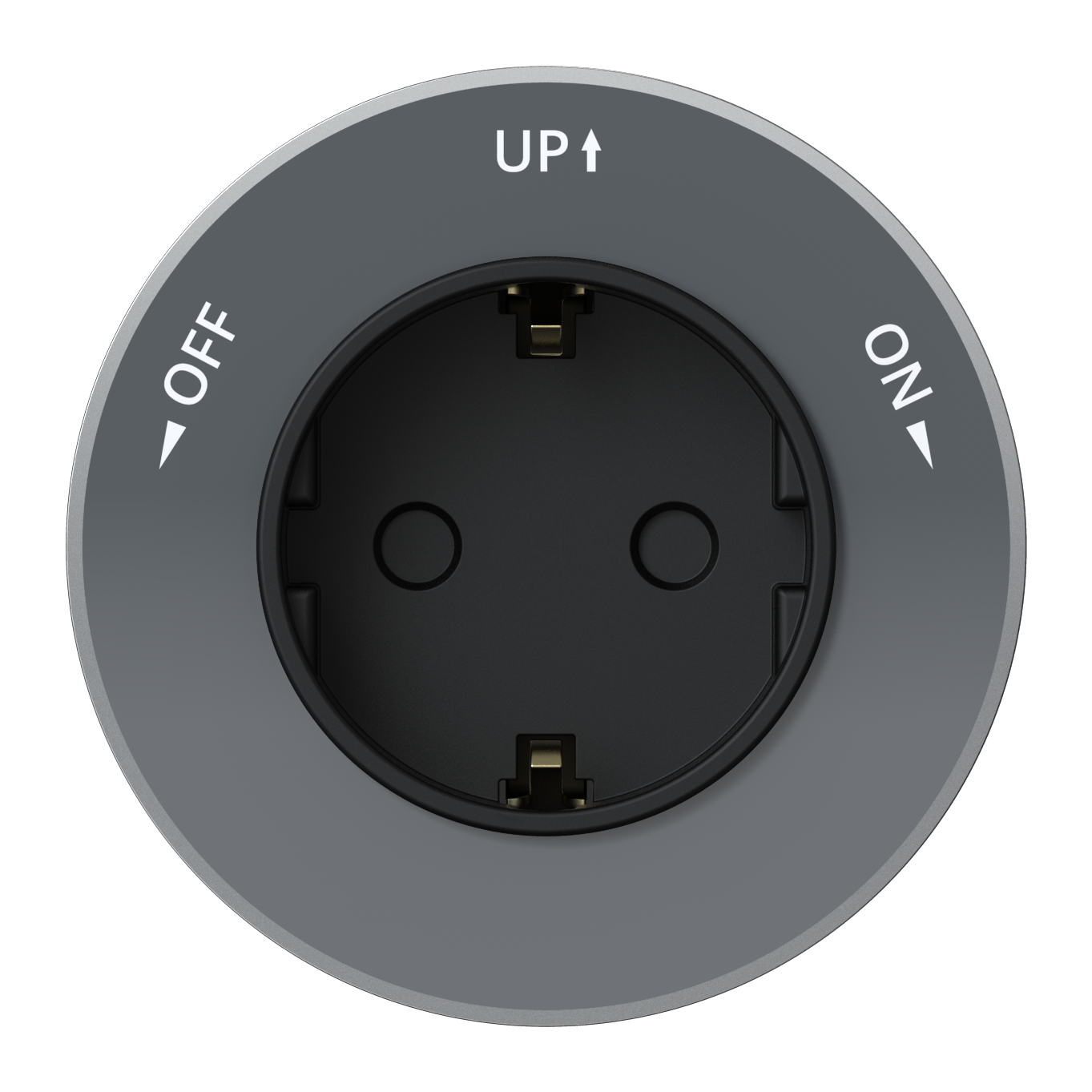 Systeme Electric MultiTrack Графит Розетка 2К+З круглая 16А/250В
