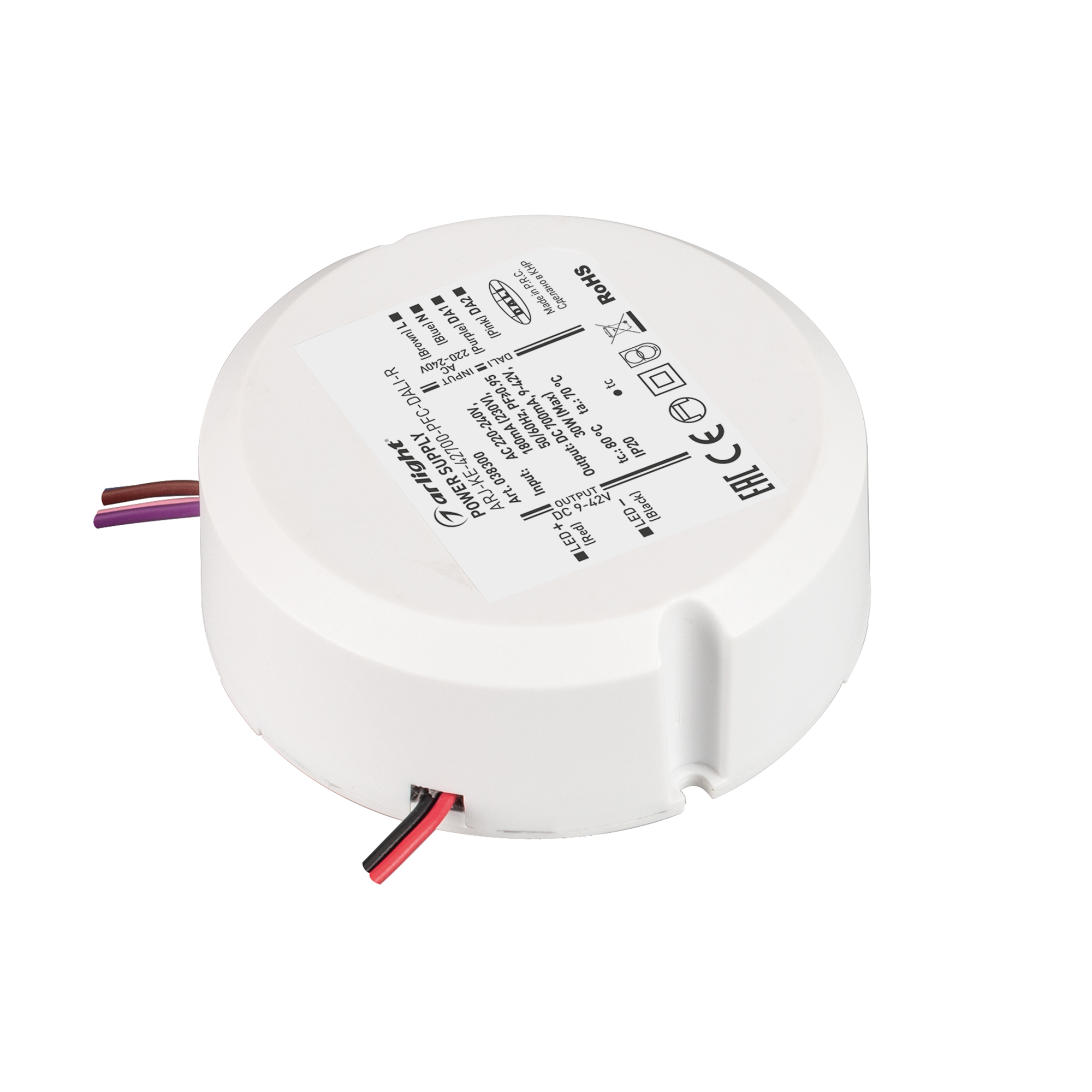 Arlight Блок питания ARJ-KE-42700-PFC-DALI2-R (30W, 9-42V, 0.7A) (IP20 Пластик, 3 года)
