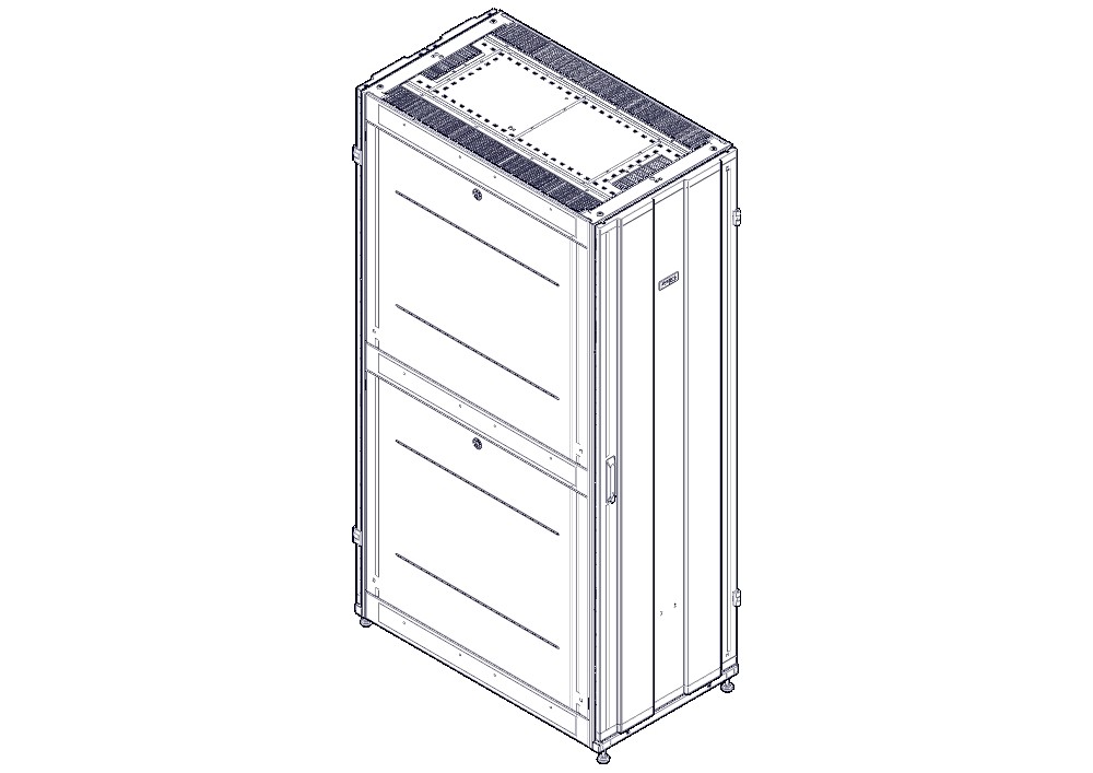 Systeme Electric Шкаф Systeme Electric, серия Uniprom, 42U-600/1070, боковые панели 4шт, черный