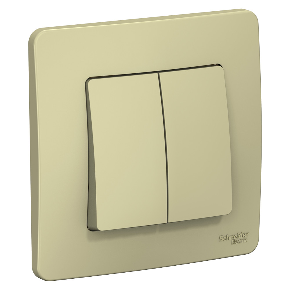 Systeme Electric Blanca внутр Беж Выключатель 2-клавишный (cх.5), 10А, 250B