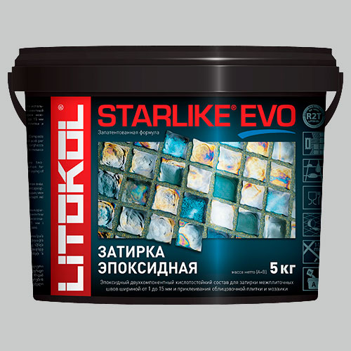 Эпоксидная затирка для плитки Litokol Starlike Evo S.105 Bianco Titanio, 5 кг