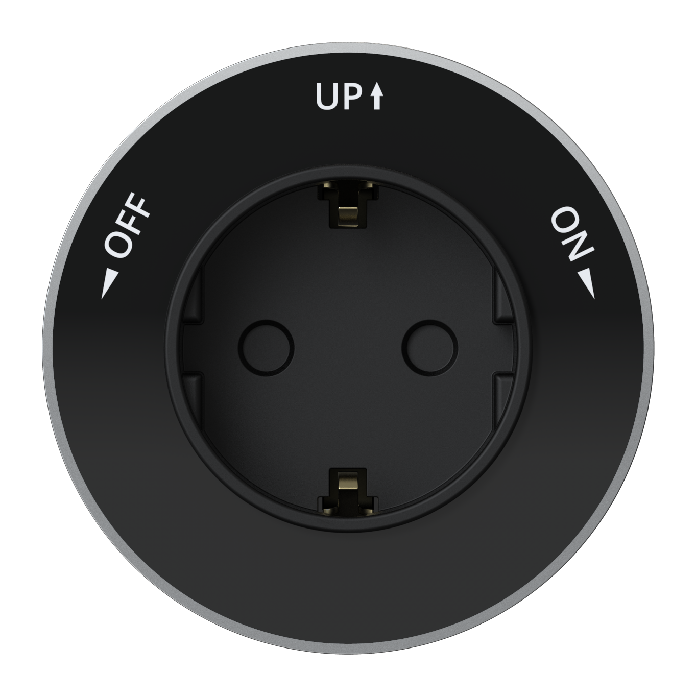 Systeme Electric MultiTrack Антрацит Розетка 2К+З круглая 16А/250В