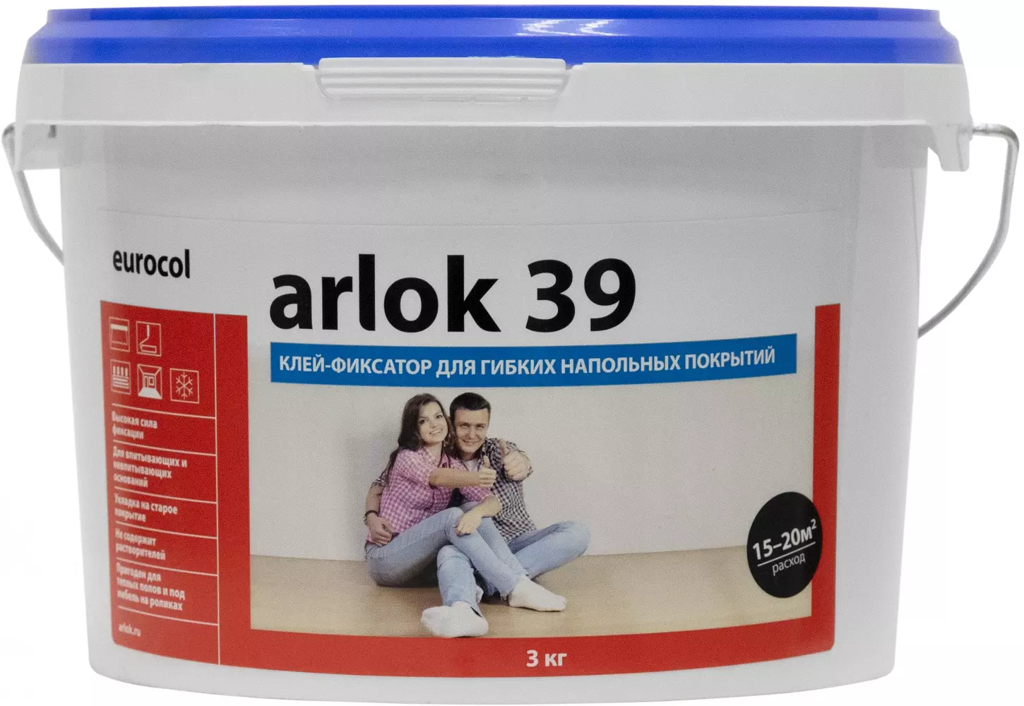 Клей фиксатор для гибких напольных покрытий Arlok 39, 3кг
