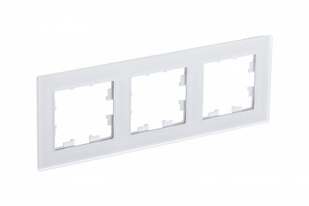 Systeme Electric AtlasDesign Nature Матовое стекло белый Рамка 3-ая