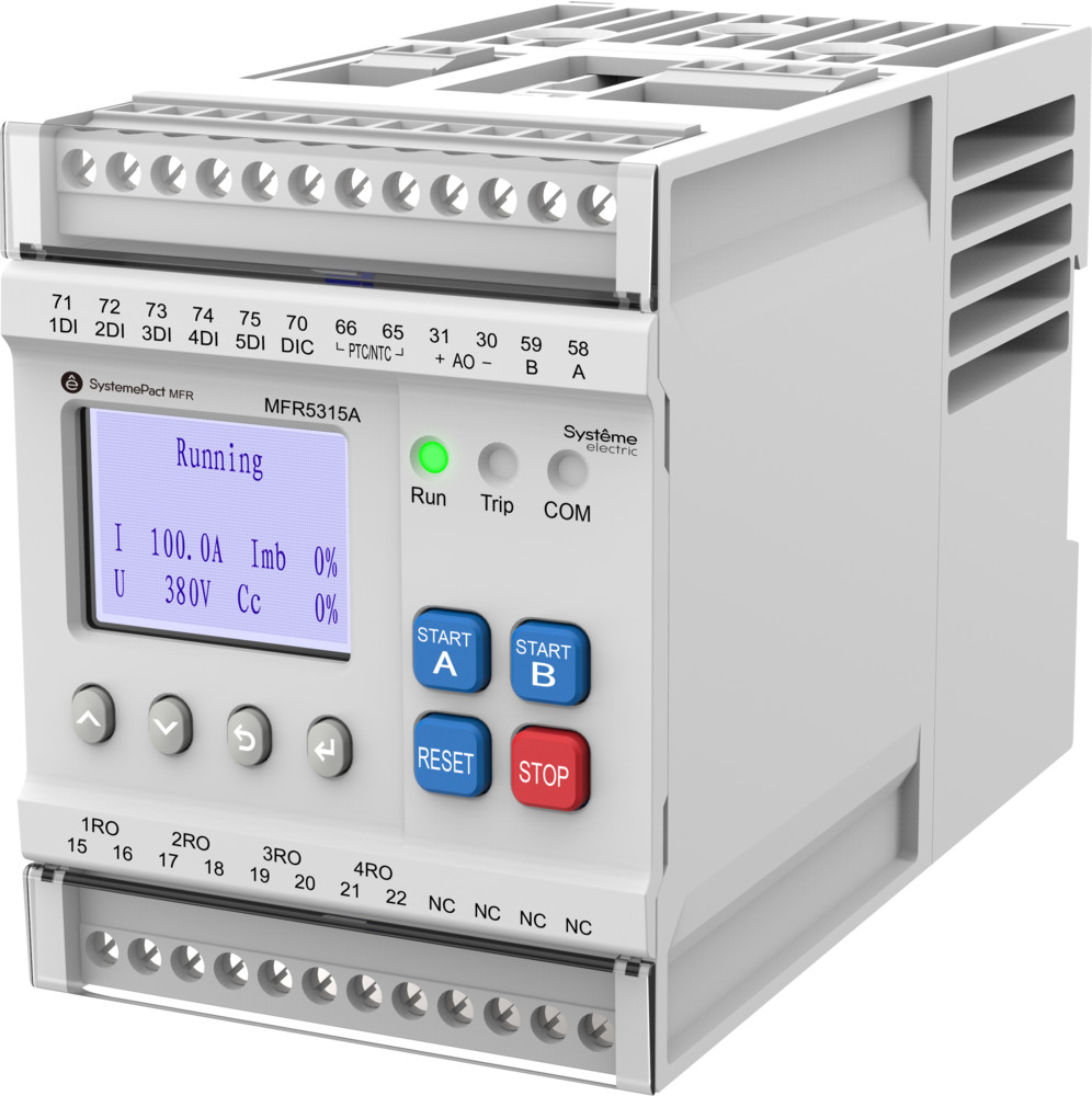 Systeme Electric SystemePact MFR  Реле MFR530 MODBUS-RTU + встроенный дисплей 25-100A ТТ Ø18ММ 80-270В AC/DC