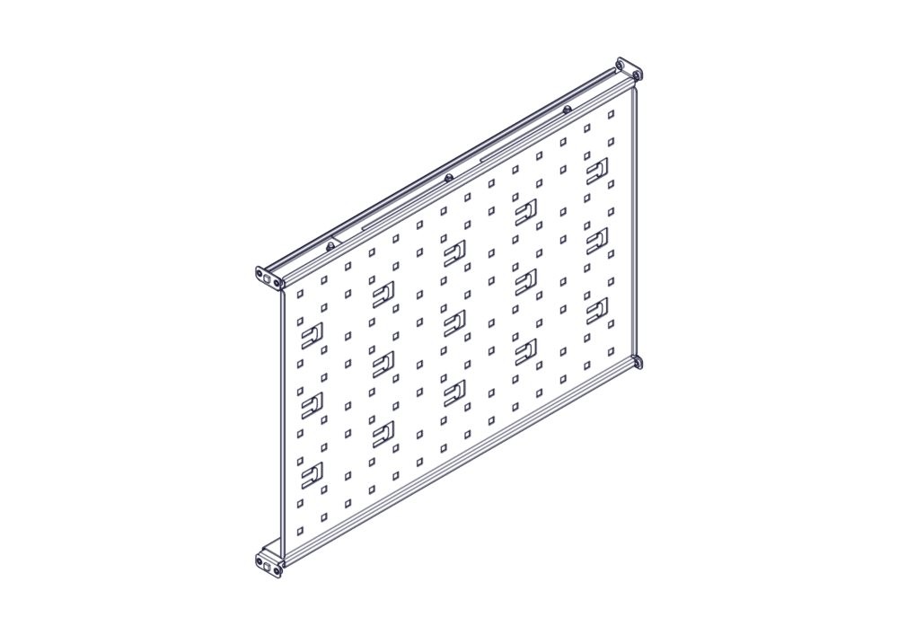 Systeme Electric Фиксированная полка Systeme Electric, серия Uniprom, 1U, 650мм, до 100кг