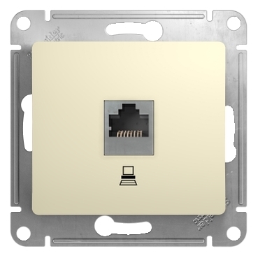 Systeme Electric Glossa Беж Розетка компьютерная RJ45 кат.5E
