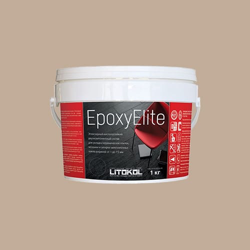 Затирка швов эпоксидная Litokol EpoxyElite E.10 Какао , ведро 1 кг